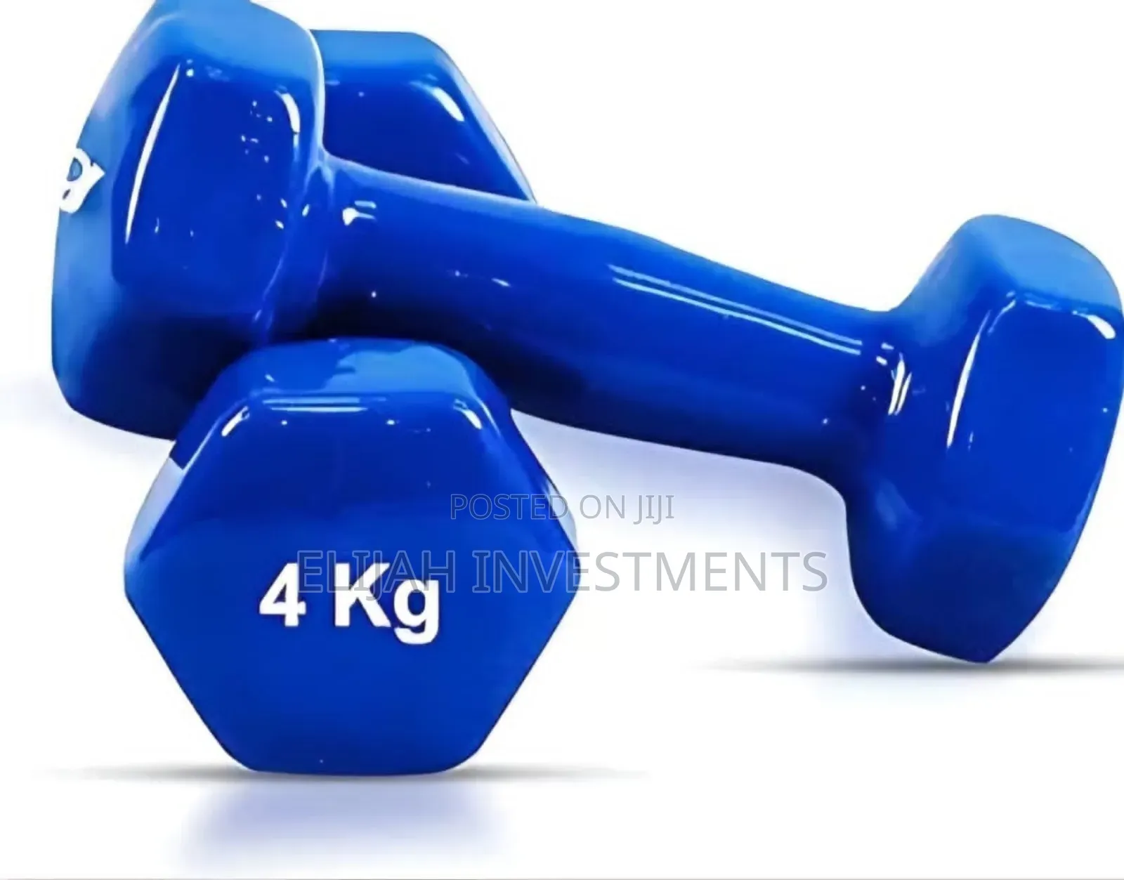 4 Kg Pair Vinyl-Coated Dumbbells.