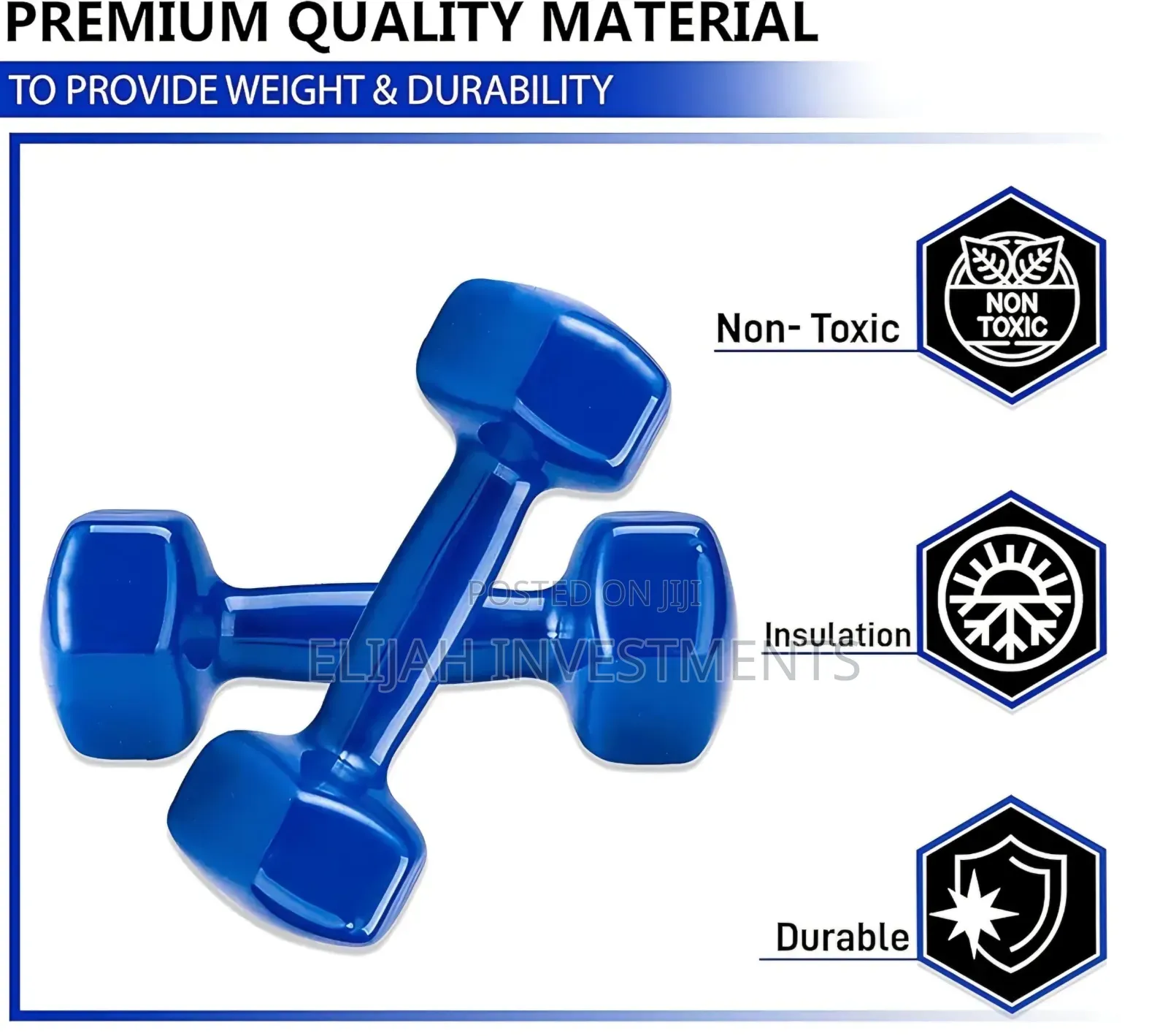 4 Kg Pair Vinyl-Coated Dumbbells.