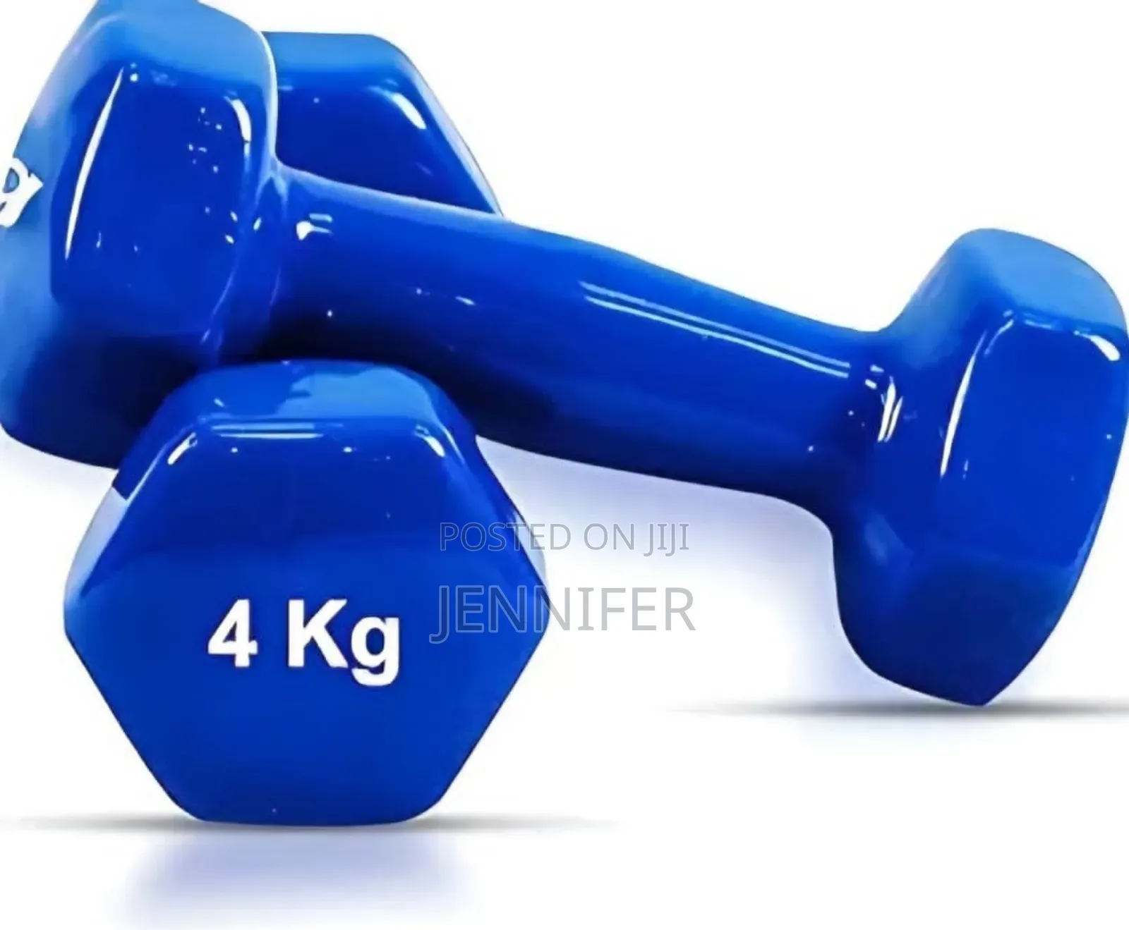 4 Kg Pair Vinyl-Coated Dumbbells.