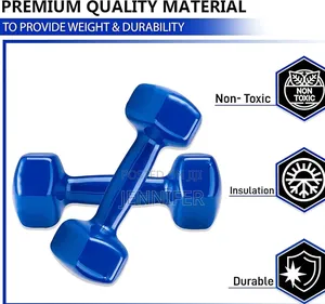 4 Kg Pair Vinyl-Coated Dumbbells.