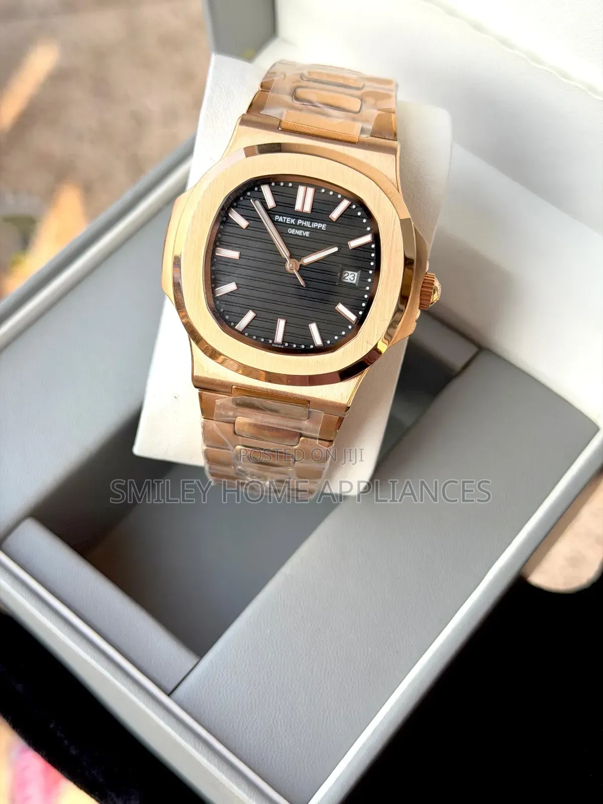 Patek Phillipe Rose Gold Strapped Wrist Automatic Men's Time Piece