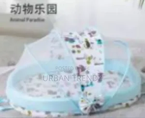 Portable Foldable Baby Bed With Animal Paradise Mosquito Net