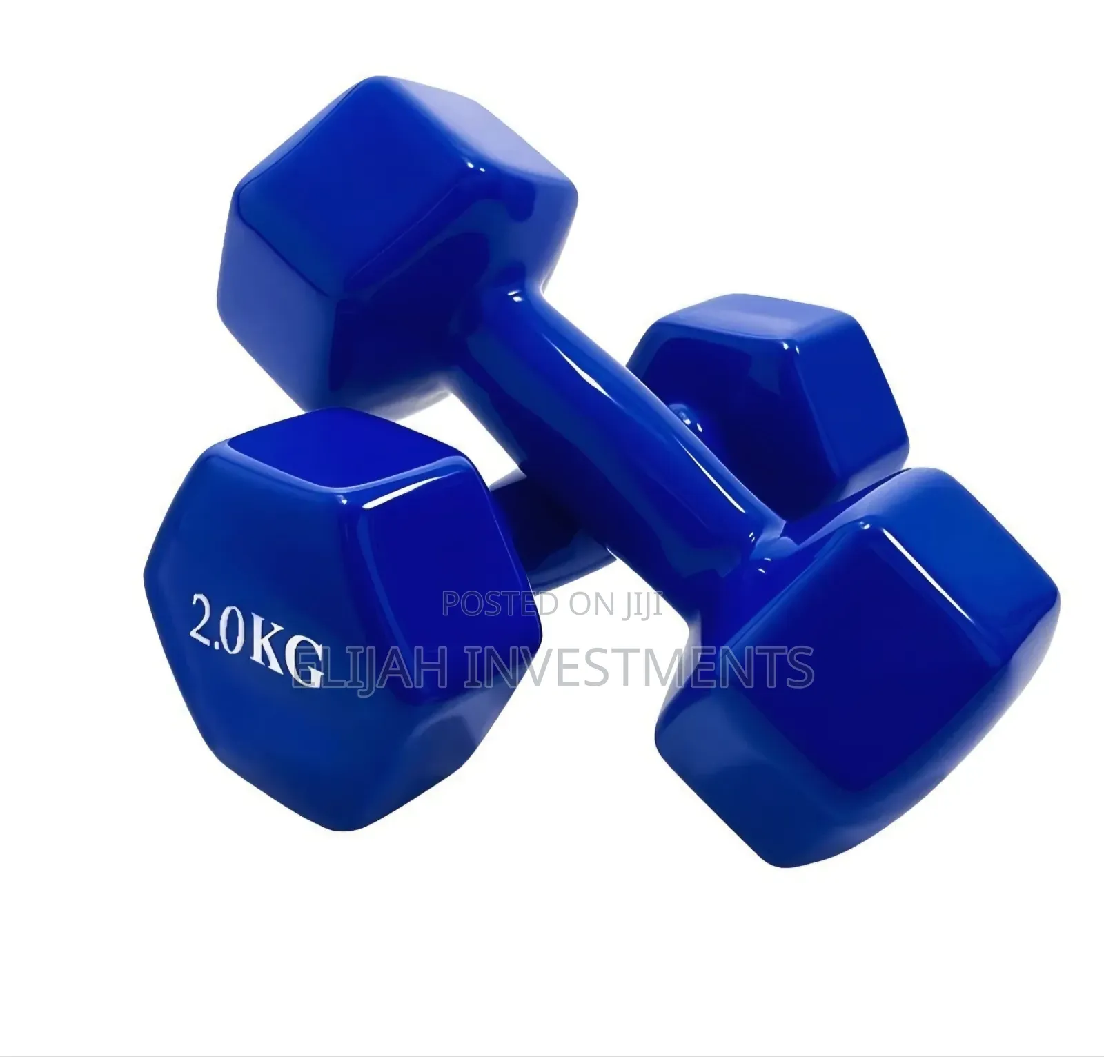 Pair of 2.0 Kg Vinyl-Coated Dumbbells