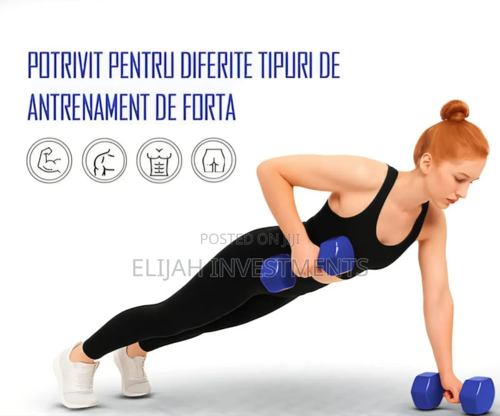Pair of 2.0 Kg Vinyl-Coated Dumbbells