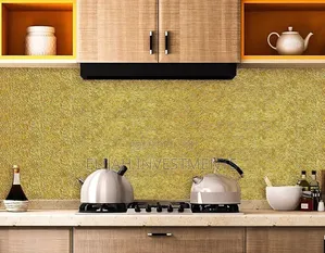 Gold-Textured, Self-Adhesive, Aluminum Foil Wallpaper