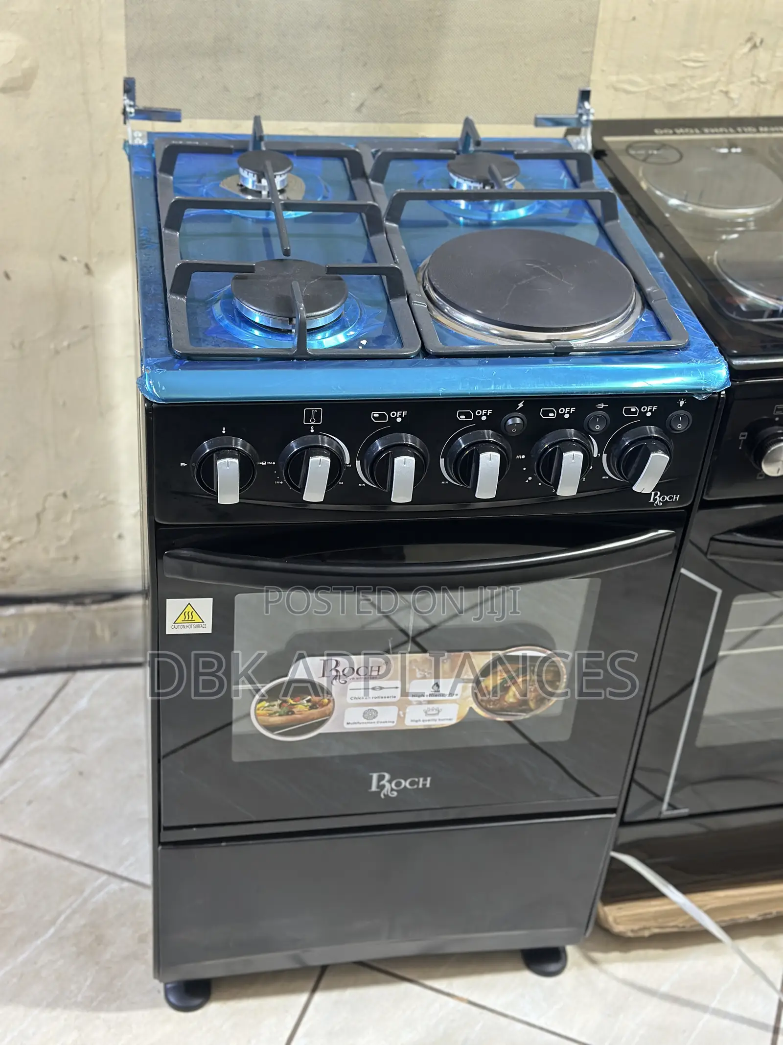 Roch Gas Cooker 3gas 1electric ( 50*50) With 3yrs Warranty