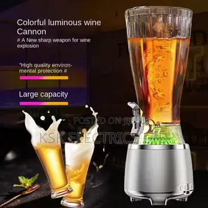 Luminous 2.5 Liter RGB Led Wine Cannon With Bluetooth Speaker