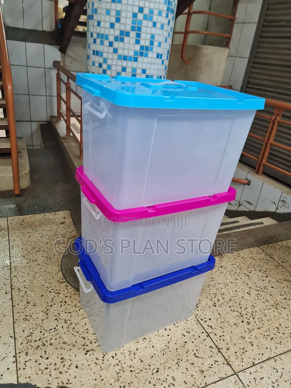 Assorted Plastic Storage Boxes Plastic Storage Boxes