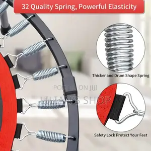 Foldable Mini Exercise Trampoline With an Adjustable Handle Bar
