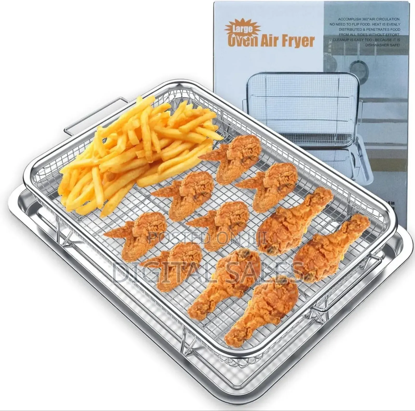 2-Pc Nonstick Oven Air Fryer Crisp Baking Pan