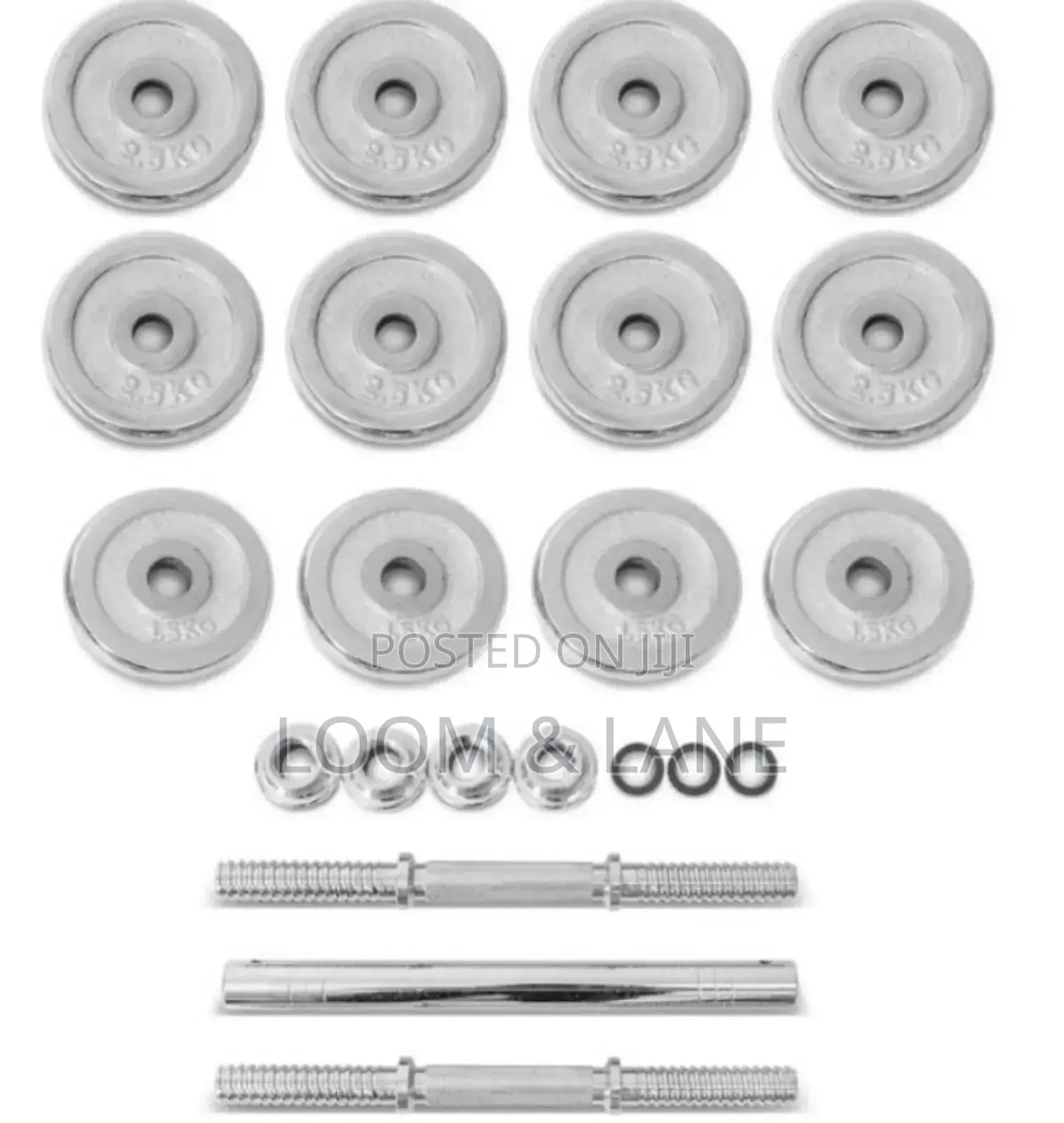 15kg Chrome Adjustable Durable Pure Iron Plated Weight Dumbells