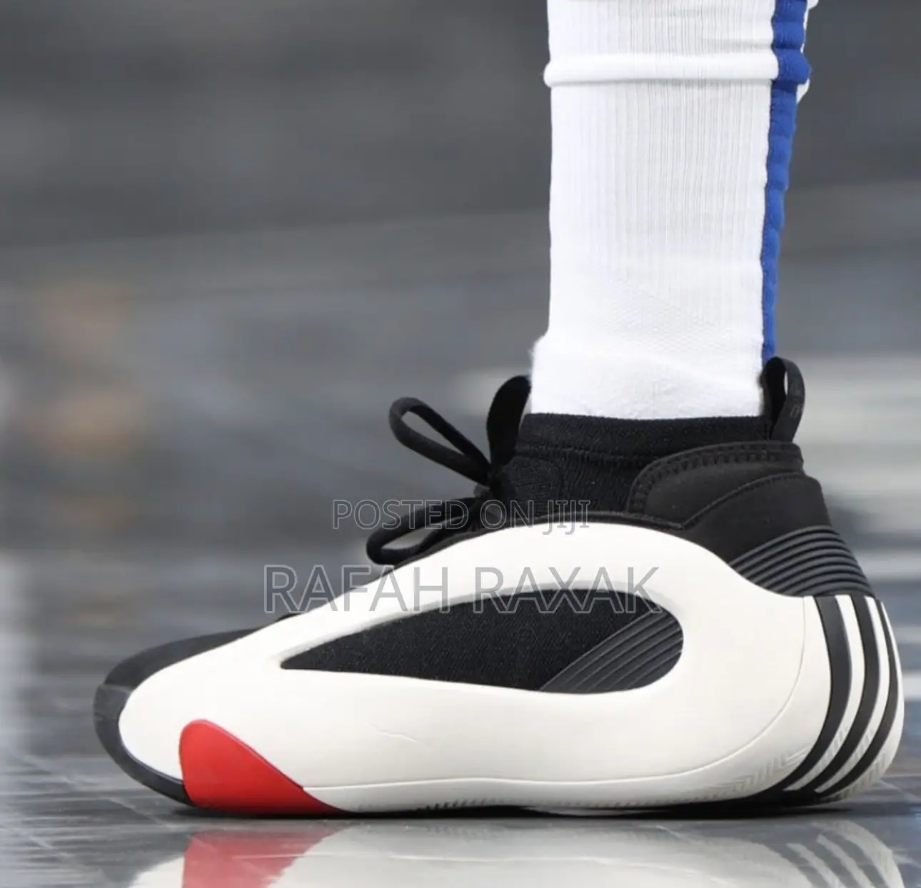 Men’S Black/White Adidas James Harden Volume 8 Basketball Sneakers