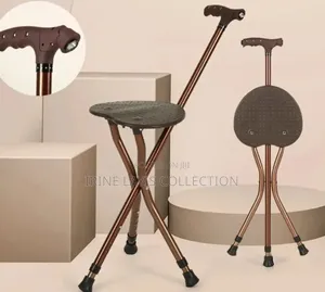 Portable Folding Walking Cane With a Seat