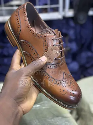 Men’S Brown Franco Banetti Oxford Leather Shoes