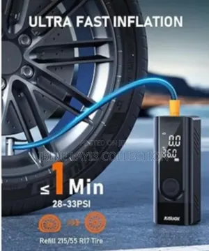 Portable, Cordless Electric Air Pump or Tire Inflator.