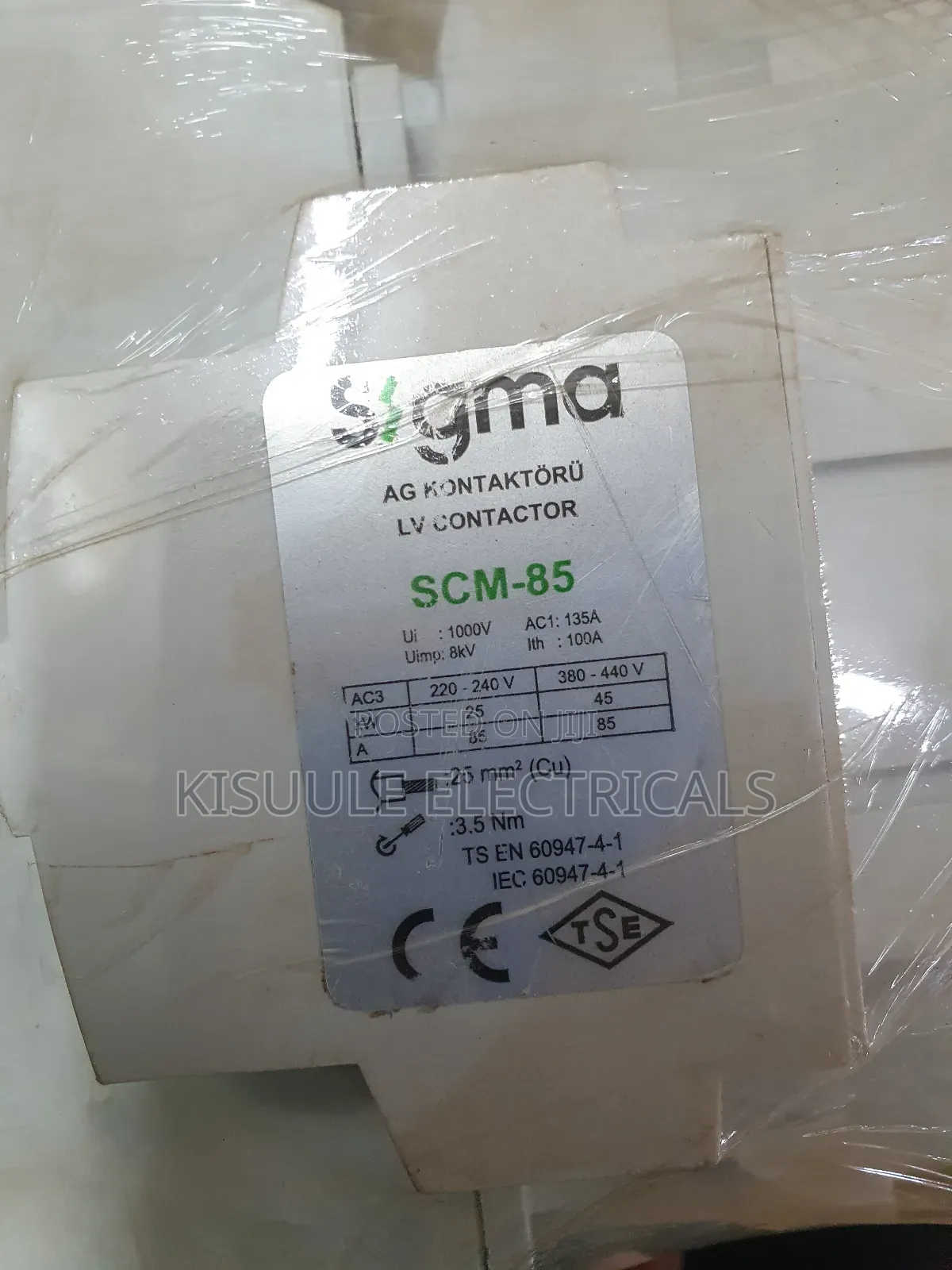 Sigma Contactor 100a 3pole. Scm-85
