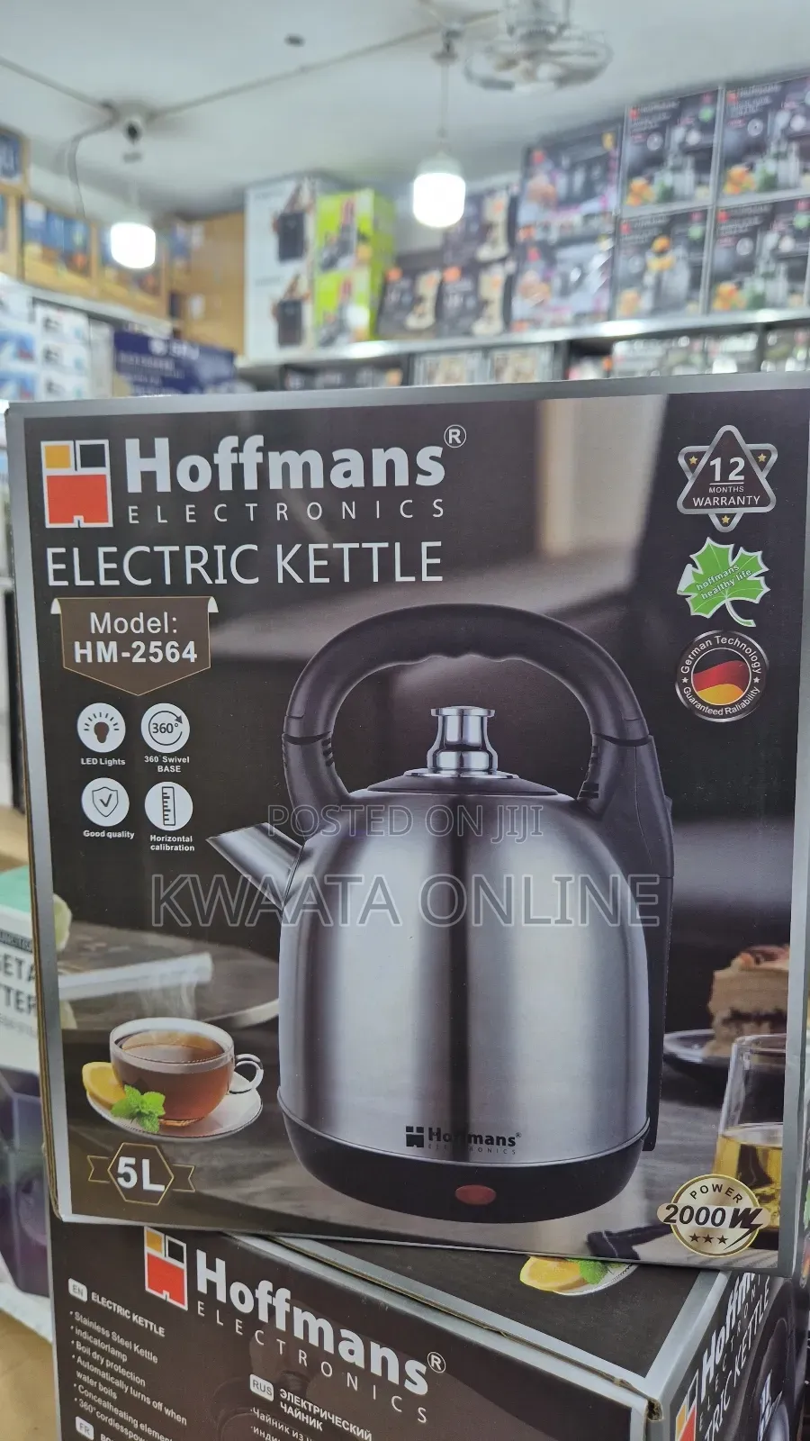 Hoffmans 5l Electric Kettle (Hm-2564) — Big Capacity. Fast Boil