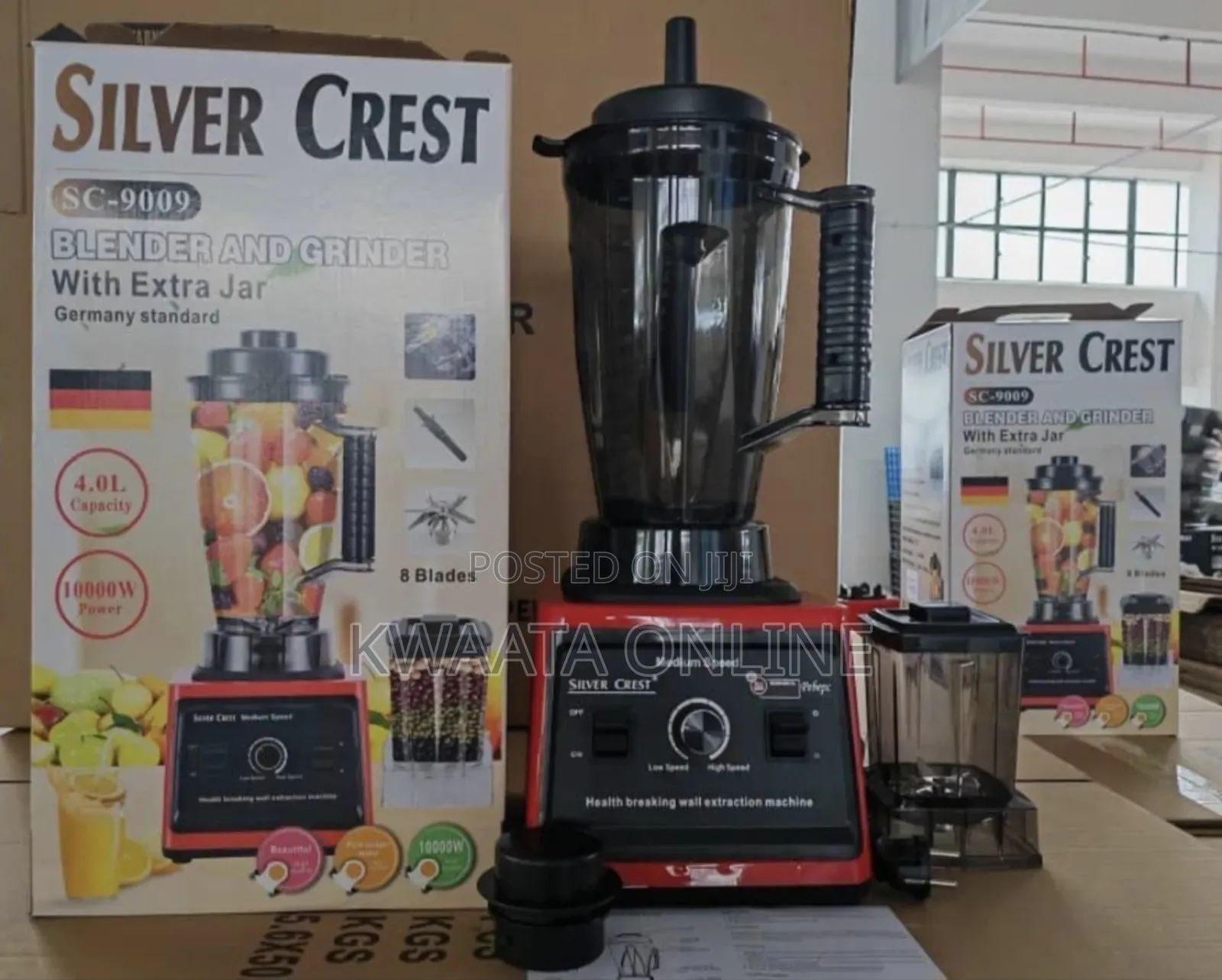 Silver Crest Commercial 4l Blender Grinder – 10000w Heavy-Duty