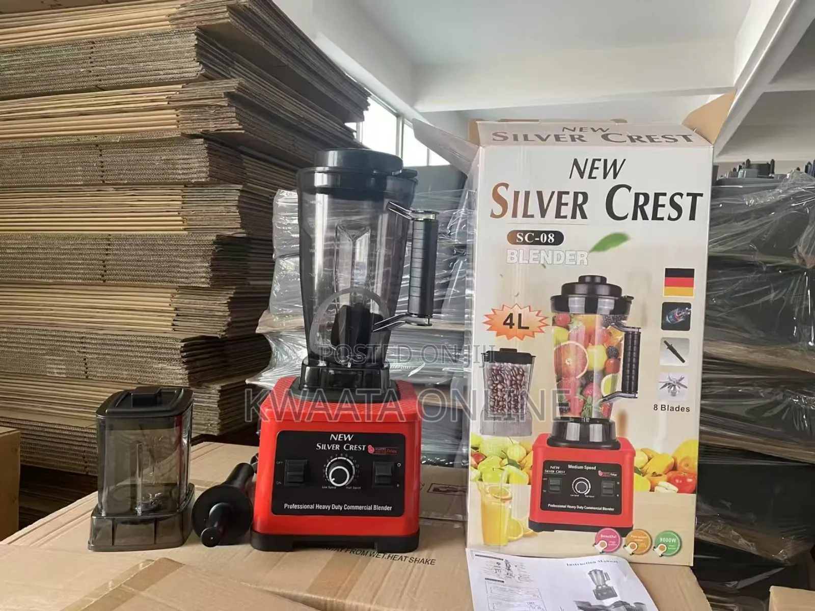 Silver Crest Commercial 4l Blender Grinder – 10000w Heavy-Duty