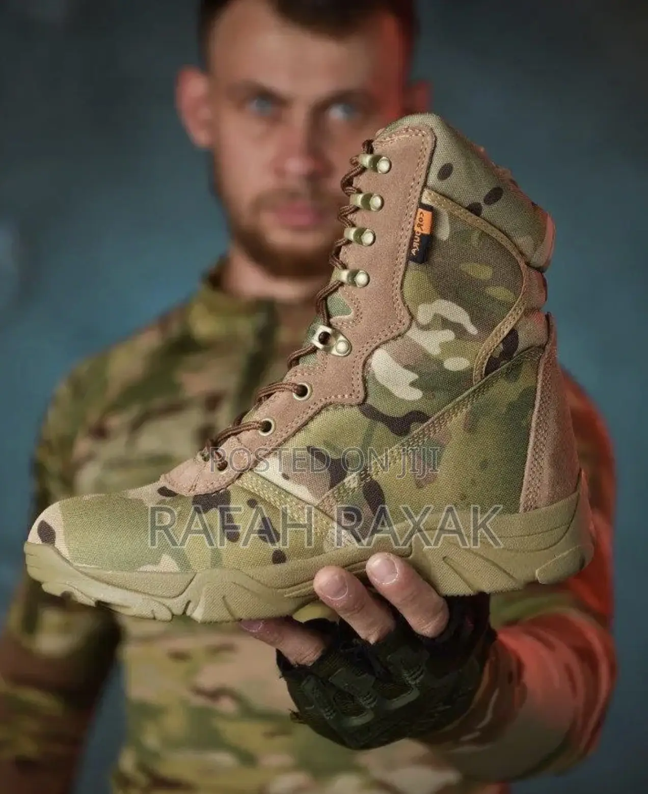 Men’S Classic Cordura Camouflage Combat Tactical Desert Boots