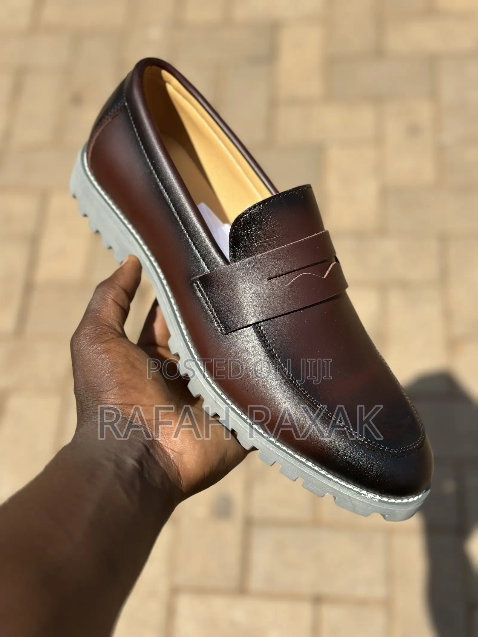 Men’S Classic Brown Timberland Leather Penny Loafers