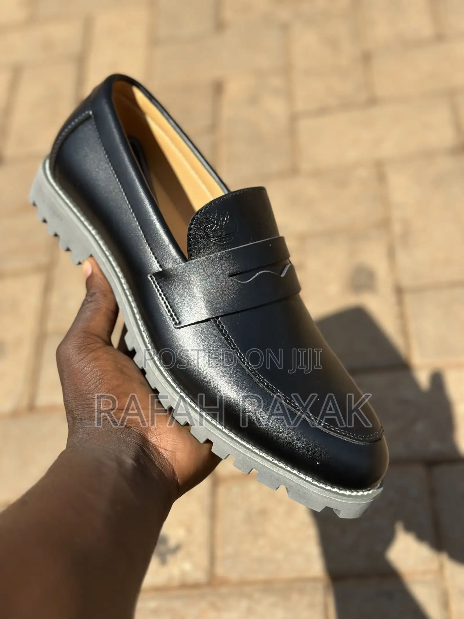 Original Men’S Black Timberland Leather Penny Loafers