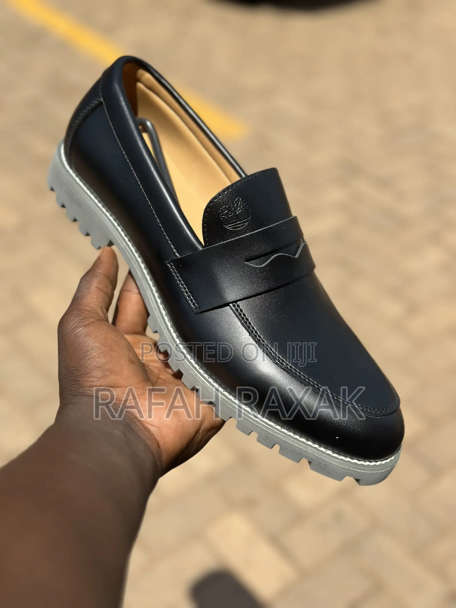 Original Men’S Black Timberland Leather Penny Loafers
