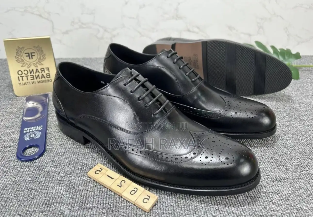 Original Men’S Franco Banetti Black Oxford Formal Office Shoes