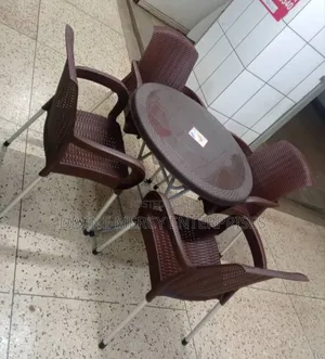 Coffee Brown Table and Chairs