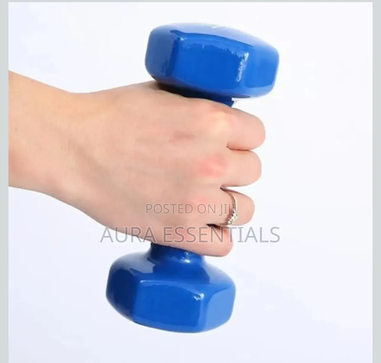 5kg 2 Pieces Double Dumbbells Vinyl Blue