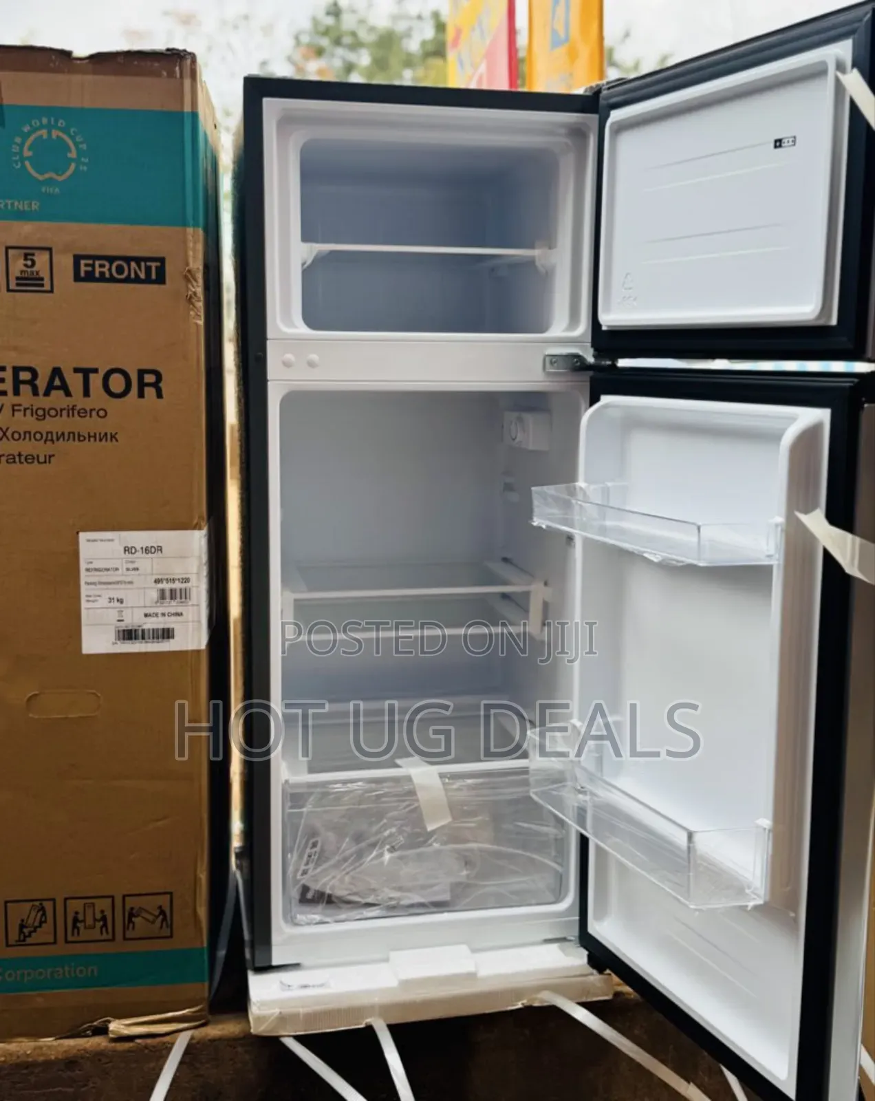 Hisense 160 Litres/ 160l Double Door Fridge Or Refrigerator - Silver