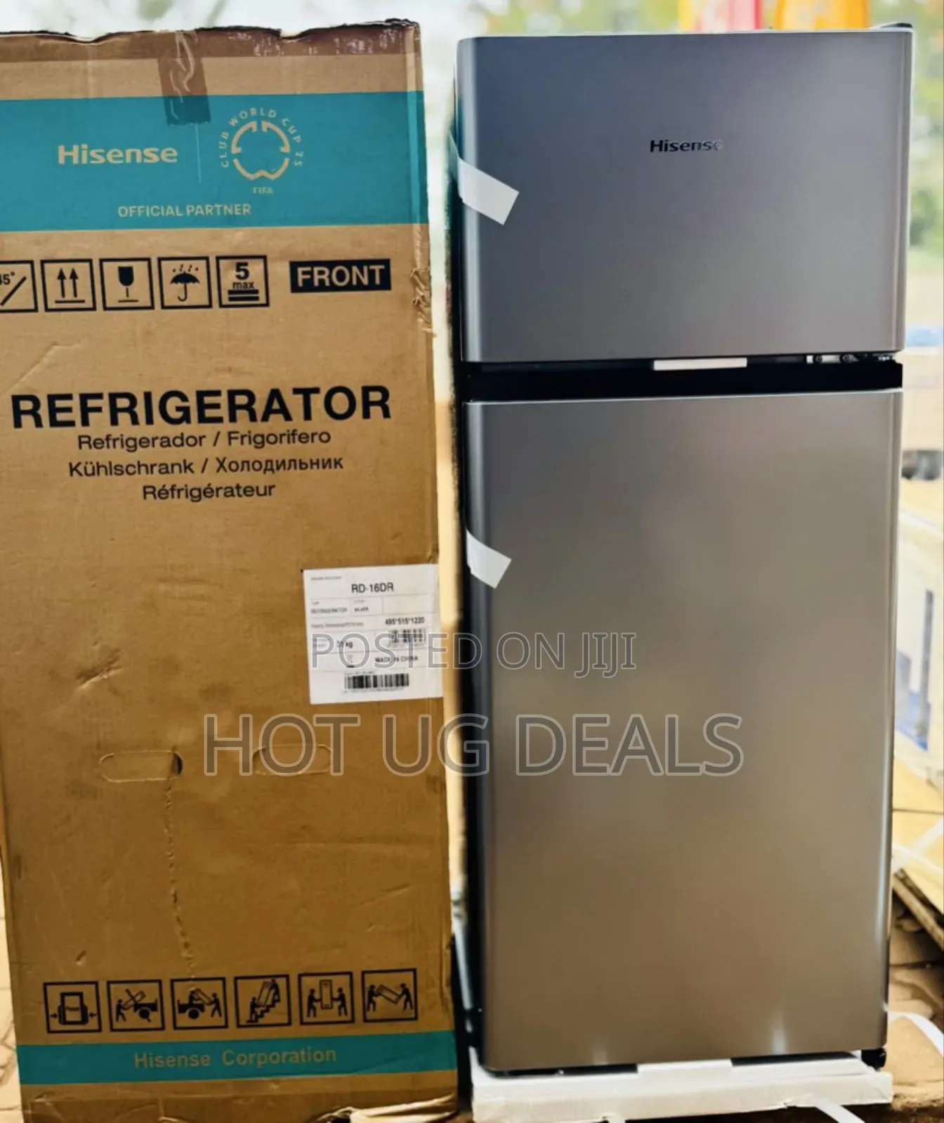 Hisense 160 Litres/ 160l Double Door Fridge Or Refrigerator - Silver