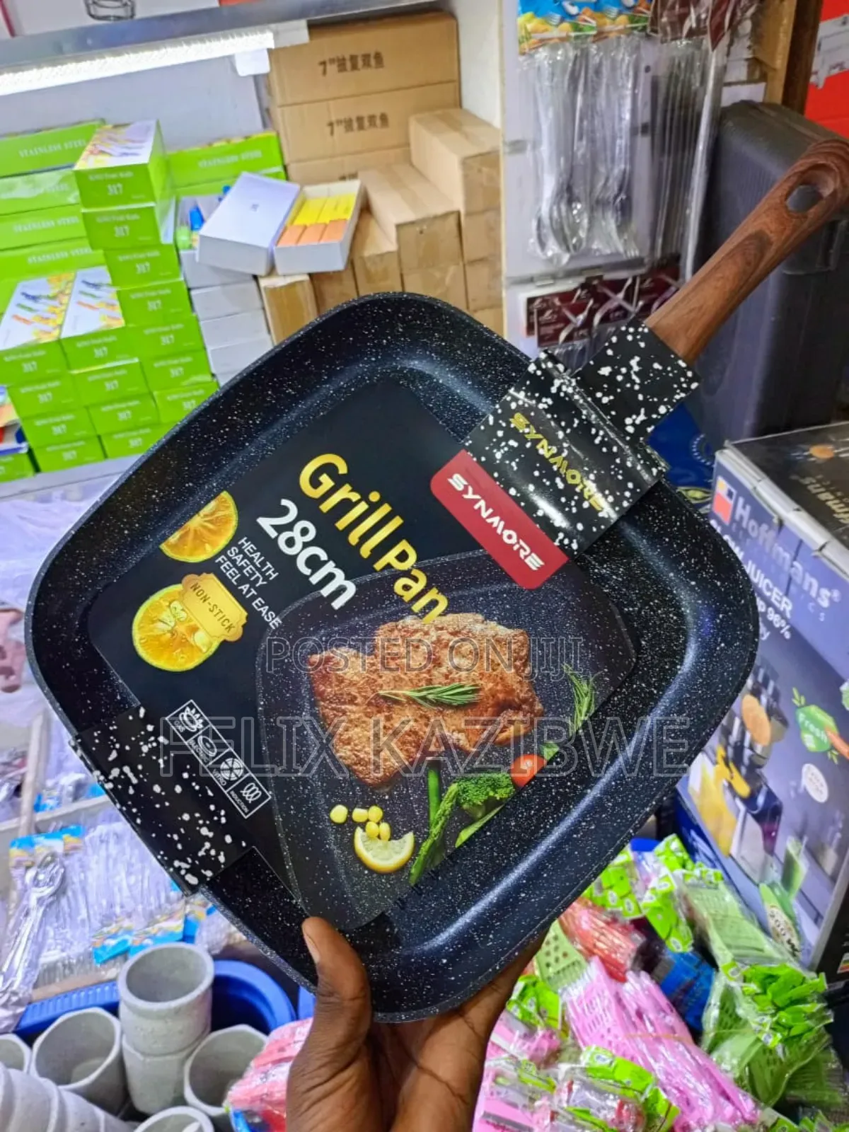 Non-Stick Granite Grill Pan 28cm.