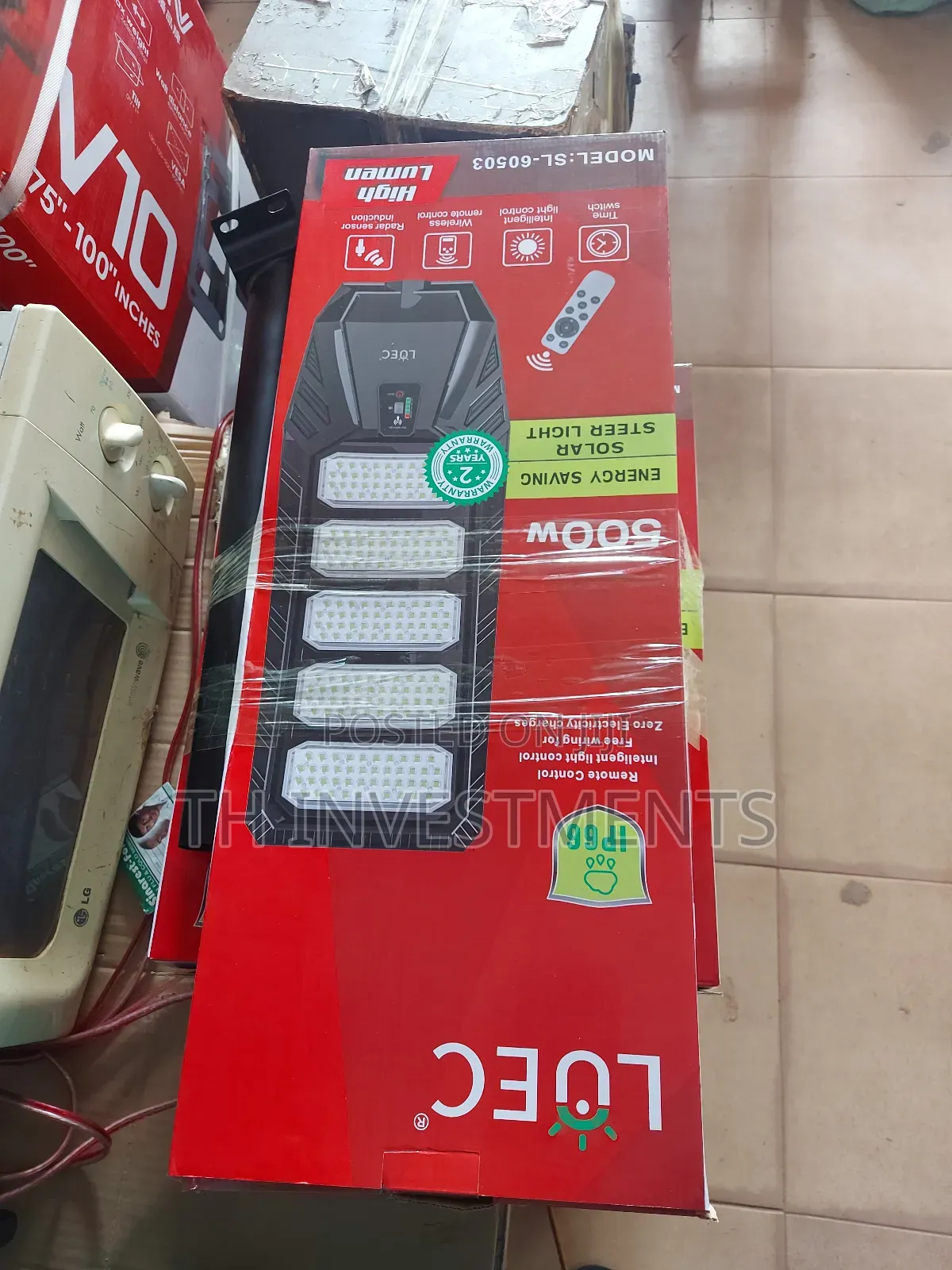 Solar Street Light With Remote, 500w,