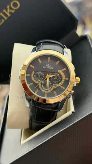 Elegance Men's Authentic Leather Strapped Automatic Time Wear at Discount