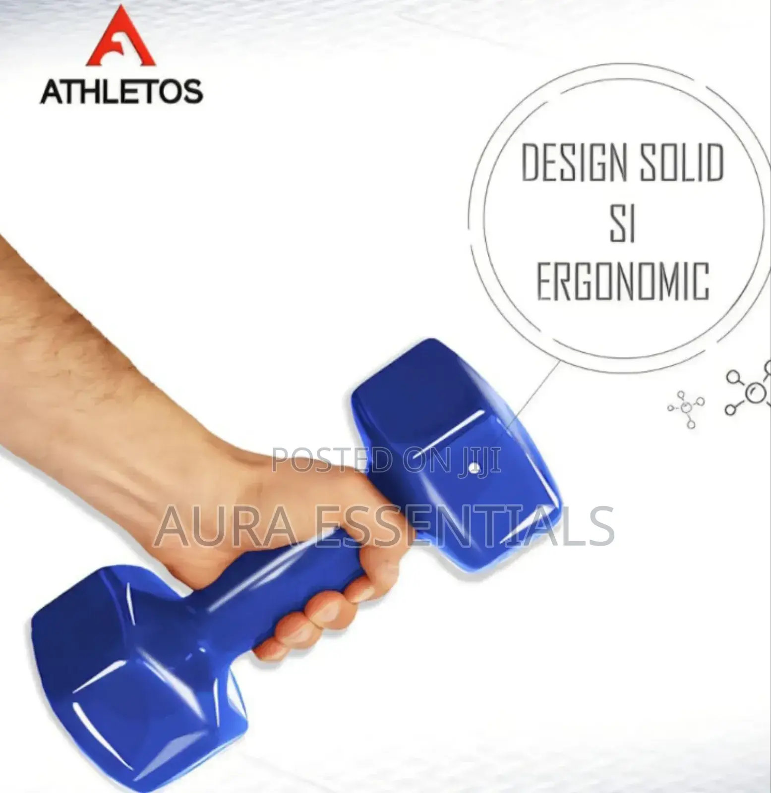 Pair of 2.0 Kg Vinyl-Coated Dumbbells
