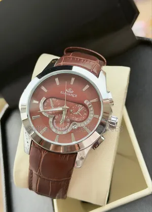 Coffee Brown Elegance Men's Original Wrist Time Piece at 20% Discount