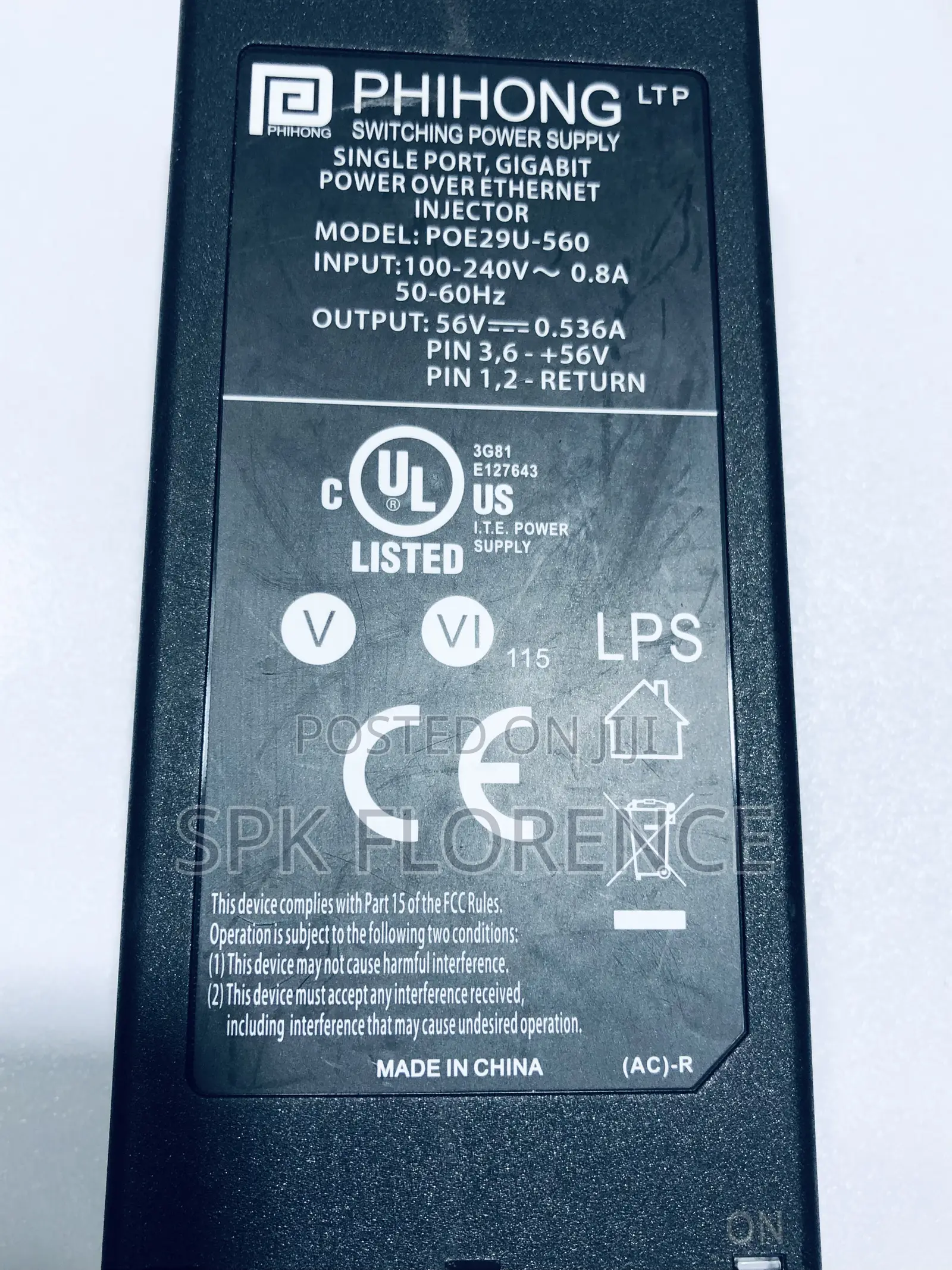 Phihong 56v Ethernet Injector