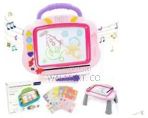 Interactive Musical Magnetic Drawing Board With Lights and Stamps
