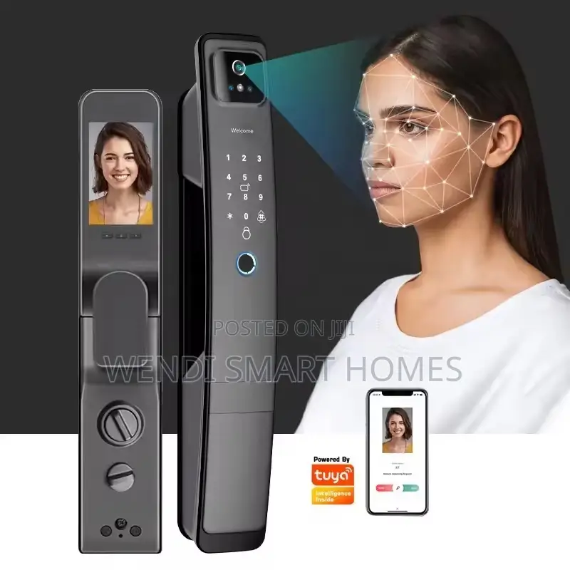 Palm Tuya Smart Door Lock With Camera, 3d Facial Recognition
