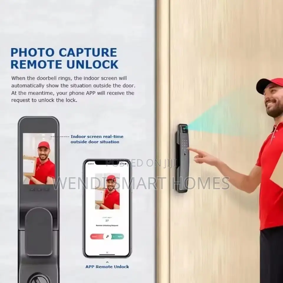 Palm Tuya Smart Door Lock With Camera, 3d Facial Recognition