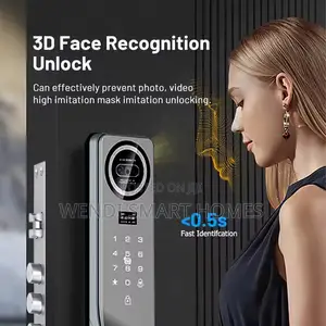 Tuya 3d Smart Lock Camera, Password, App, Fingerprint, Card, Face Id