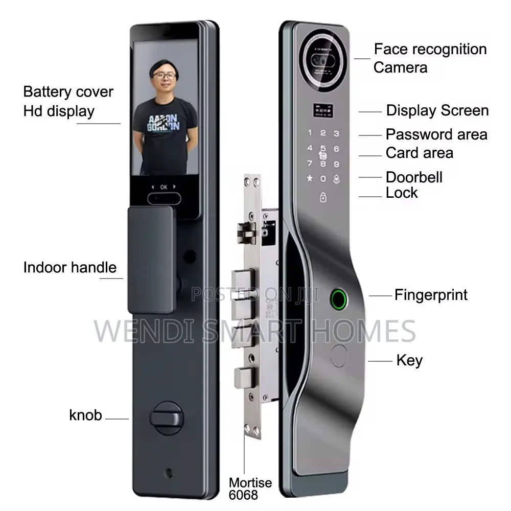 Tuya 3d Smart Lock Camera, Password, App, Fingerprint, Card, Face Id