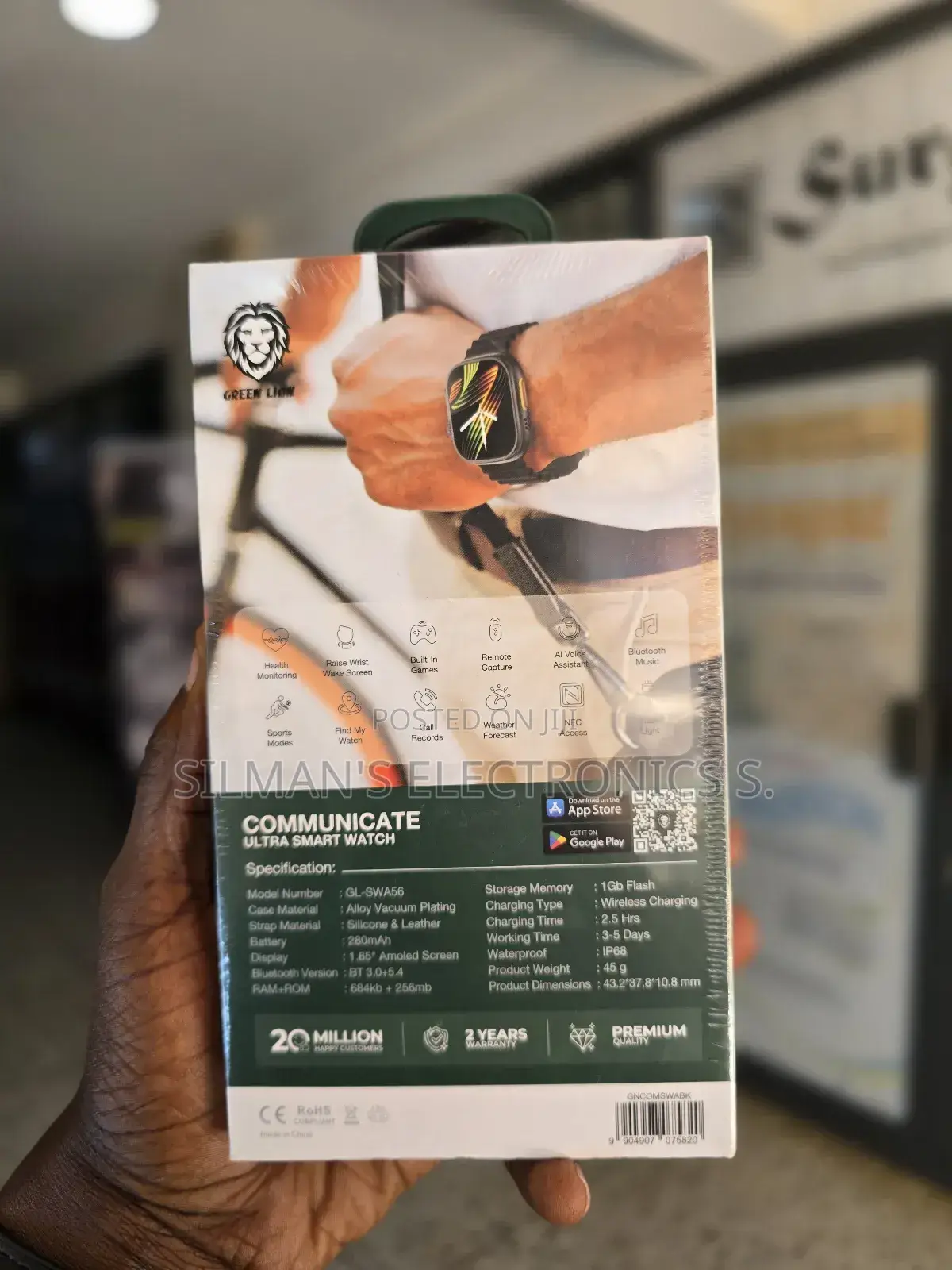 Green Lion Communicate Watch With Whatsapp