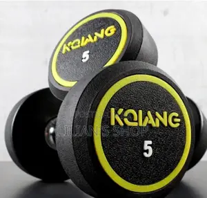 Kqiang 5 Kg Rubber-Coated Dumbbells.