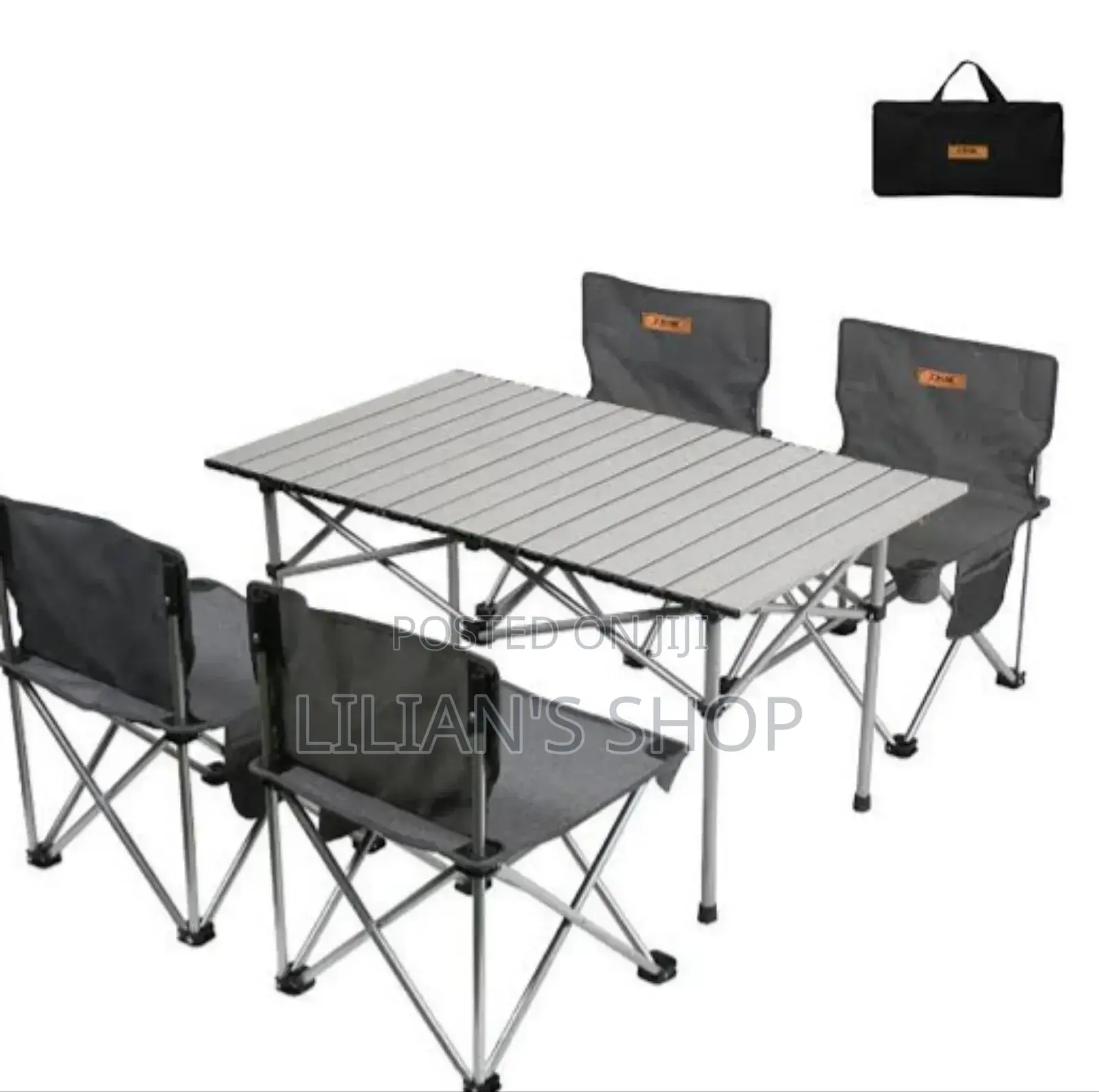 5pcs Portable Foldable Table and 4 Chairs Set