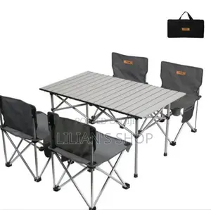 5pcs Portable Foldable Table and 4 Chairs Set