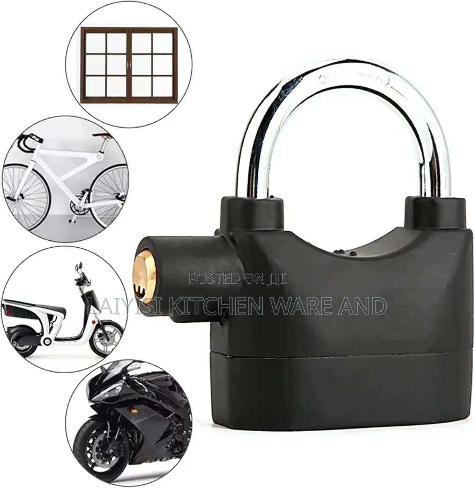 Heavy-Duty Alarm Padlock With Built-in Siren for Enhanced Security