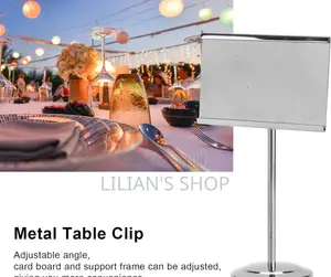 Stainless Steel Table Number Holder.