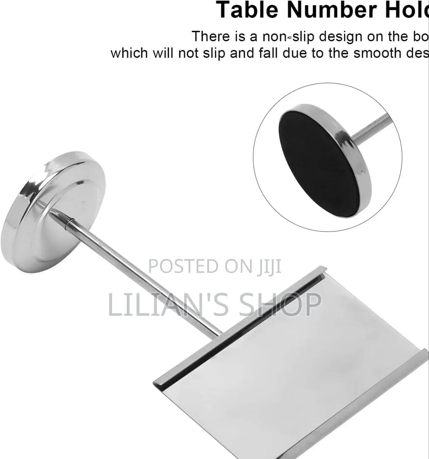 Stainless Steel Table Number Holder.